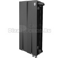Радиатор биметаллический Royal Thermo Piano Forte 500 VDR noir sable, 4 секции, черный