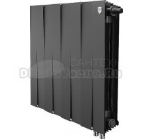 Радиатор биметаллический Royal Thermo Piano Forte 500 VDR noir sable, 8 секций, черный