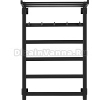 Полотенцесушитель водяной Secado Корсико 1 КСП 80x50, черный матовый