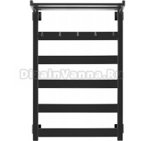 Полотенцесушитель электрический Secado Комано 1 КСП 80х50, черный матовый, L