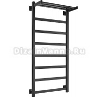 Полотенцесушитель электрический Secado Корсико 1 СП 100х50, черный матовый, L