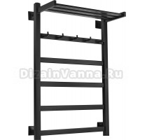 Полотенцесушитель электрический Secado Корсико 1 КСП 80х50, черный матовый, L