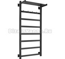 Полотенцесушитель электрический Secado Корсико 1 КСП 100х50, черный матовый, R