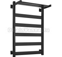 Полотенцесушитель электрический Secado Комано 1 СП 80х50, черный матовый, R