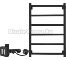 Полотенцесушитель электрический Secado Корато 1 80x50, ТЭН КТХ 4, черный матовый, L