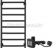Полотенцесушитель электрический Secado Корато 1 100x50, ТЭН КТХ 4, черный матовый, R