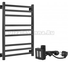 Полотенцесушитель электрический Secado Корато 3 80x50, ТЭН КТХ 4, черный матовый, R