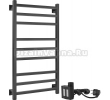 Полотенцесушитель электрический Secado Корато 3 100x50, ТЭН КТХ 4, черный матовый, R