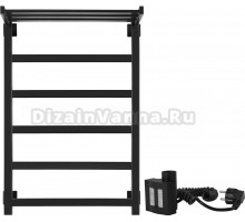 Полотенцесушитель электрический Secado Корсико 1 СП 80x50, ТЭН КТХ 4, черный матовый, R