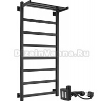 Полотенцесушитель электрический Secado Корсико 1 СП 100x50, ТЭН КТХ 4, черный матовый, L