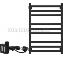 Полотенцесушитель электрический Secado Корсико 3 80x50, ТЭН КТХ 4, черный матовый, L