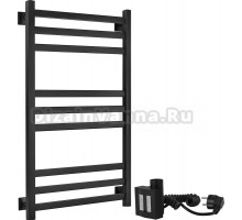 Полотенцесушитель электрический Secado Корсико 3 100x50, ТЭН КТХ 4, черный матовый, R