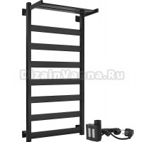 Полотенцесушитель электрический Secado Комано 1 СП 100x50, ТЭН КТХ 4, черный матовый, L