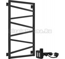 Полотенцесушитель электрический Secado Мирано 100х50, ТЭН КТХ 4, черный матовый, R