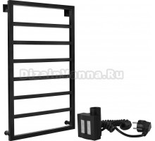 Полотенцесушитель электрический Secado Парма 100х50, ТЭН КТХ 4, черный матовый, L