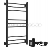Полотенцесушитель электрический Secado Модена 100х50, ТЭН КТХ 4, черный матовый, R