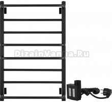 Полотенцесушитель электрический Secado Модена 2 80х50, ТЭН КТХ 4, черный матовый, R