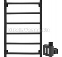 Полотенцесушитель электрический Secado Корато 1 80x50, ТЭН КТХ 4 скрытый, черный матовый, R