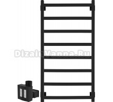 Полотенцесушитель электрический Secado Корато 1 100x50, ТЭН КТХ 4 скрытый, черный матовый, L