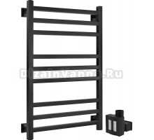 Полотенцесушитель электрический Secado Корато 3 80x50, ТЭН КТХ 4 скрытый, черный матовый, R