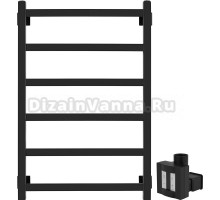 Полотенцесушитель электрический Secado Корсико 1 80x50, ТЭН КТХ 4 скрытый, черный матовый, R