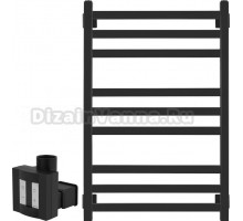 Полотенцесушитель электрический Secado Корсико 3 80x50, ТЭН КТХ 4 скрытый, черный матовый, L