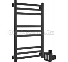 Полотенцесушитель электрический Secado Корсико 3 100x50, ТЭН КТХ 4 скрытый, черный матовый, L
