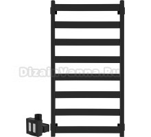 Полотенцесушитель электрический Secado Комано 1 100x50, ТЭН КТХ 4 скрытый, черный матовый, L
