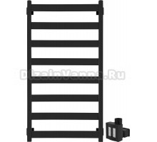 Полотенцесушитель электрический Secado Комано 1 100x50, ТЭН КТХ 4 скрытый, черный матовый, R