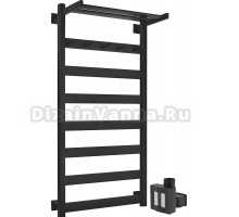 Полотенцесушитель электрический Secado Комано 1 КСП 100x50, ТЭН КТХ 4 скрытый, черный матовый, R