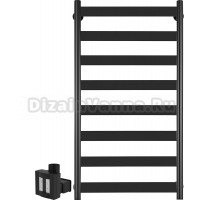 Полотенцесушитель электрический Secado Комано 2 100x50, ТЭН КТХ 4 скрытый, черный матовый, L