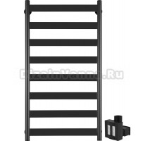 Полотенцесушитель электрический Secado Комано 2 100x50, ТЭН КТХ 4 скрытый, черный матовый, R