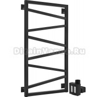 Полотенцесушитель электрический Secado Мирано 100х50, ТЭН КТХ 4 скрытый, черный матовый, R