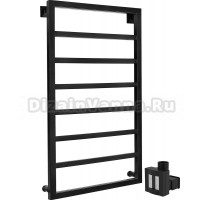 Полотенцесушитель электрический Secado Парма 100х50, ТЭН КТХ 4 скрытый, черный матовый, L
