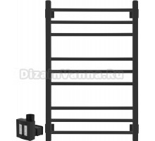 Полотенцесушитель электрический Secado Модена 80х50, ТЭН КТХ 4 скрытый, черный матовый, L