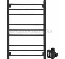 Полотенцесушитель электрический Secado Модена 80х50, ТЭН КТХ 4 скрытый, черный матовый, R
