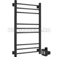 Полотенцесушитель электрический Secado Модена 100х50, ТЭН КТХ 4 скрытый, черный матовый, R