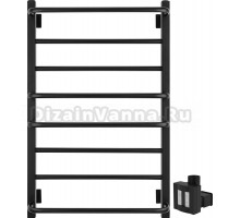 Полотенцесушитель электрический Secado Модена 2 80х50, ТЭН КТХ 4 скрытый, черный матовый, R