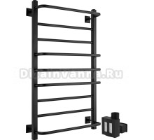 Полотенцесушитель электрический Secado Модена 2 100х50, ТЭН КТХ 4 скрытый, черный матовый, L