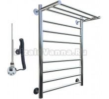 Полотенцесушитель электрический Тругор Аспект эл ТЭН 2 П ЛЦ6 80x50, с полкой