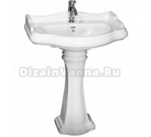 Раковина-тюльпан Migliore Bella ML.BLL-25.073.BL, 73*54 cм с колонной тюльпана ML.BLL-25.107.BL и с крепежом ML.BLL-29.804