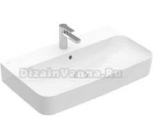 Раковина Villeroy & Boch Finion 41688GR1 alpin, ceramicplus, с переливом