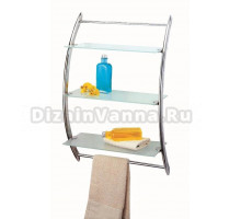 Полка настенная с полотенцедержателем MySpace LL06, 45х70 см