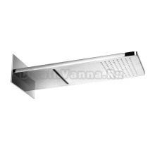 Верхний душ Omnires Waterfall WG510CR, прямоугольный 48.5 x 20.4 см, 2 режима струи, с держателем, хром