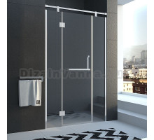 Душевая дверь Veconi Vianno VN53, 160 x 202 см, профиль хром, стекла прозрачные
