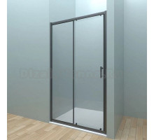 Душевая дверь Veconi Vianno VN72, 150 x 190 см, профиль черный, стекла прозрачные