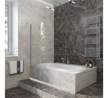 Шторка на ванну Veconi Palau P79, 80 x 150 см, профиль хром стекло прозрачное