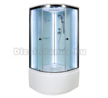 Душевая кабина Deto D D80S LED 80 x 80 см, с крышей и LED подсветкой