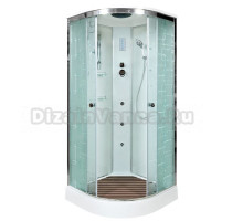 Душевая кабина Deto Em EM1580 гм-эл 80 x 80 см, с крышей, с электрикой, с гидромассажEM