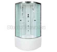 Душевая кабина Deto Em EM4510 гм 100 x 100 см, с крышей, с гидромассажEM